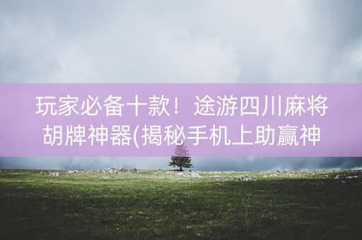 玩家必备十款！途游四川麻将胡牌神器(揭秘手机上助赢神器购买)