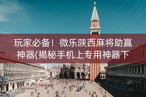 玩家必备！微乐陕西麻将助赢神器(揭秘手机上专用神器下载)