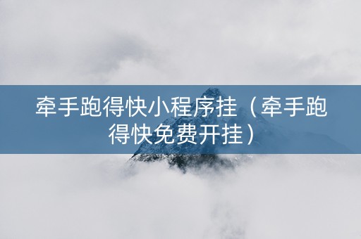牵手跑得快小程序挂（牵手跑得快免费开挂）