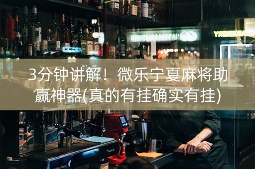 3分钟讲解！微乐宁夏麻将助赢神器(真的有挂确实有挂)