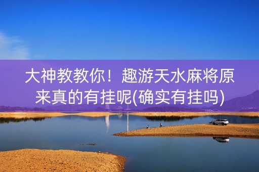 大神教教你！趣游天水麻将原来真的有挂呢(确实有挂吗)