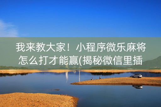 我来教大家！小程序微乐麻将怎么打才能赢(揭秘微信里插件免费)