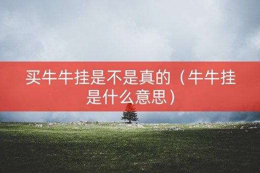 买牛牛挂是不是真的（牛牛挂是什么意思）