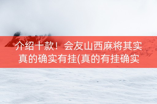 介绍十款！会友山西麻将其实真的确实有挂(真的有挂确实有挂)