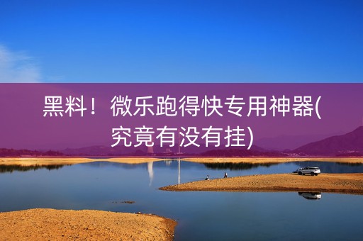 黑料！微乐跑得快专用神器(究竟有没有挂)