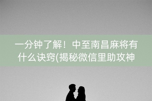 一分钟了解！中至南昌麻将有什么诀窍(揭秘微信里助攻神器)