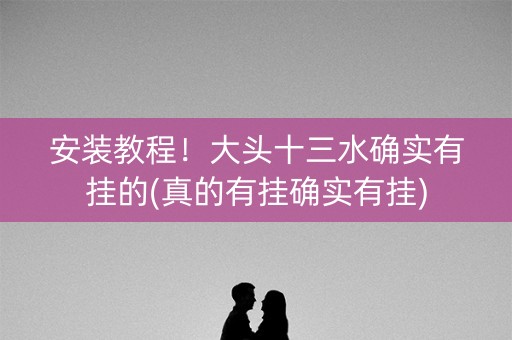安装教程！大头十三水确实有挂的(真的有挂确实有挂)