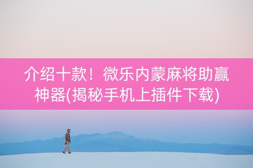 介绍十款！微乐内蒙麻将助赢神器(揭秘手机上插件下载)