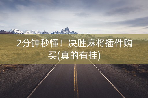 2分钟秒懂！决胜麻将插件购买(真的有挂)
