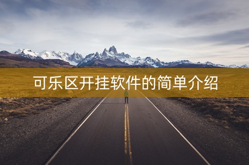 可乐区开挂软件的简单介绍