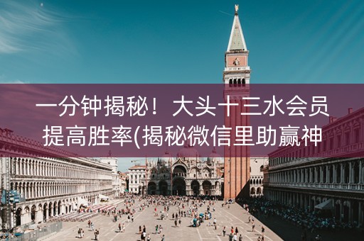 一分钟揭秘！大头十三水会员提高胜率(揭秘微信里助赢神器购买)
