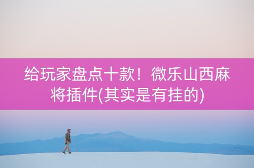 给玩家盘点十款！微乐山西麻将插件(其实是有挂的)