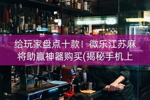 给玩家盘点十款！微乐江苏麻将助赢神器购买(揭秘手机上助攻神器)