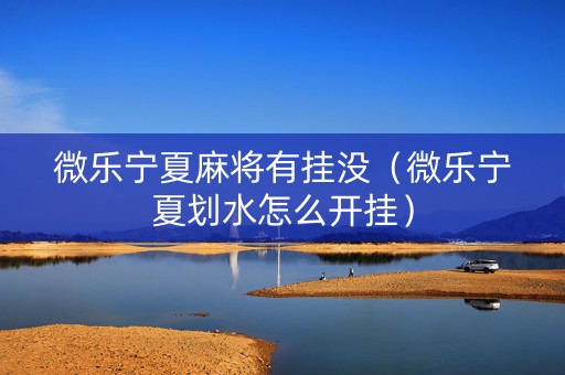 微乐宁夏麻将有挂没（微乐宁夏划水怎么开挂）
