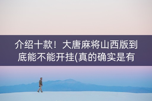 介绍十款！大唐麻将山西版到底能不能开挂(真的确实是有挂)