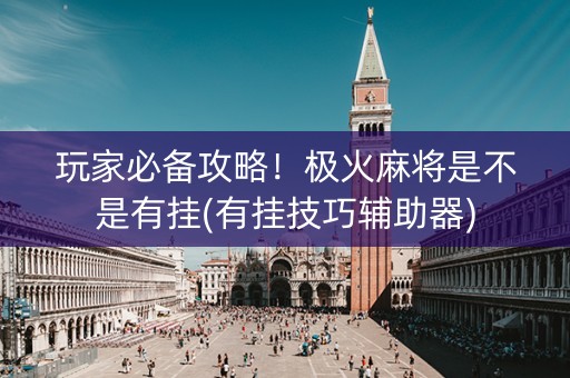玩家必备攻略！极火麻将是不是有挂(有挂技巧辅助器)