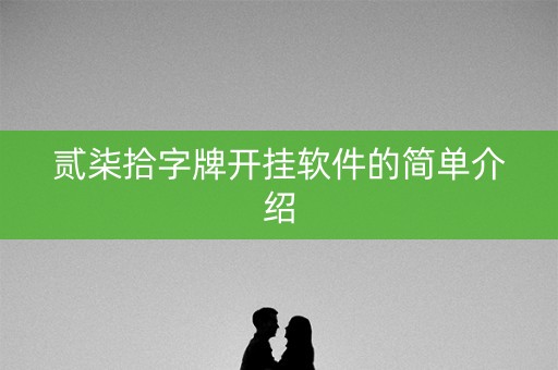 贰柒拾字牌开挂软件的简单介绍