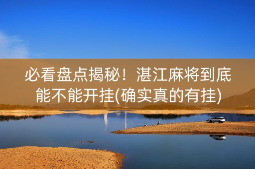 必看盘点揭秘！湛江麻将到底能不能开挂(确实真的有挂)