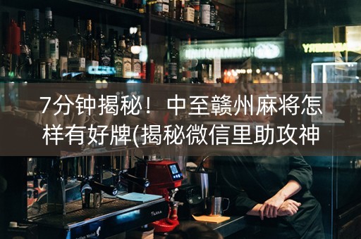 7分钟揭秘！中至赣州麻将怎样有好牌(揭秘微信里助攻神器)