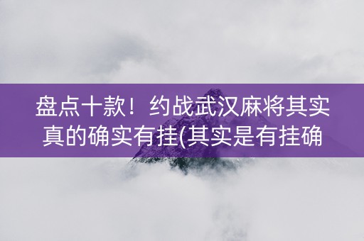 盘点十款！约战武汉麻将其实真的确实有挂(其实是有挂确实有挂)