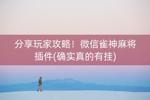 分享玩家攻略！微信雀神麻将插件(确实真的有挂)
