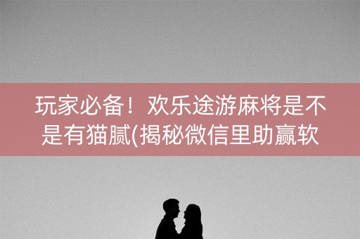 玩家必备！欢乐途游麻将是不是有猫腻(揭秘微信里助赢软件)