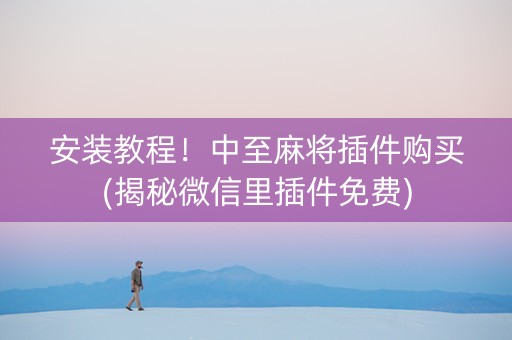 安装教程！中至麻将插件购买(揭秘微信里插件免费)