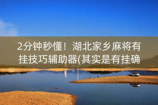 2分钟秒懂！湖北家乡麻将有挂技巧辅助器(其实是有挂确实有挂)