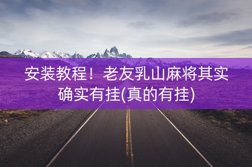 安装教程！老友乳山麻将其实确实有挂(真的有挂)