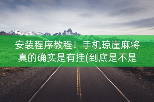 安装程序教程！手机琼崖麻将真的确实是有挂(到底是不是有挂)