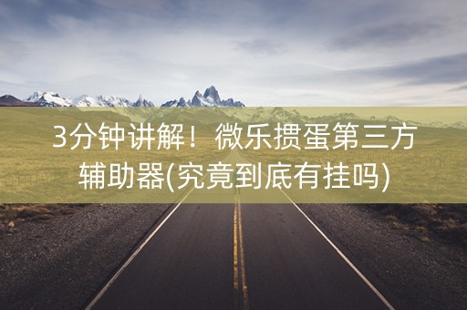 3分钟讲解！微乐掼蛋第三方辅助器(究竟到底有挂吗)