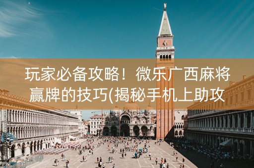 玩家必备攻略！微乐广西麻将赢牌的技巧(揭秘手机上助攻神器)