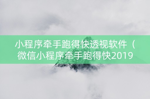 小程序牵手跑得快透视软件（微信小程序牵手跑得快2019攻略）