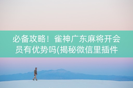 必备攻略！雀神广东麻将开会员有优势吗(揭秘微信里插件下载)
