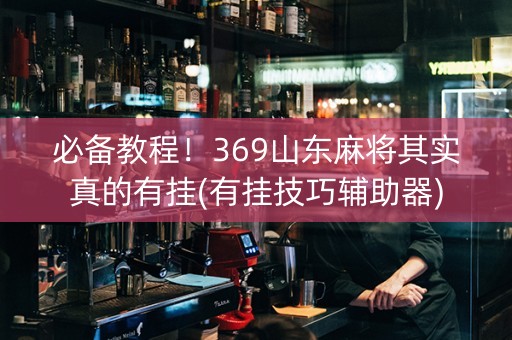 必备教程！369山东麻将其实真的有挂(有挂技巧辅助器)