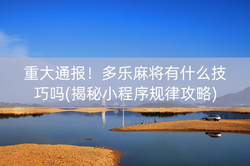 重大通报！多乐麻将有什么技巧吗(揭秘小程序规律攻略)