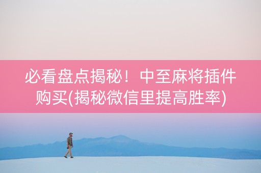 必看盘点揭秘！中至麻将插件购买(揭秘微信里提高胜率)