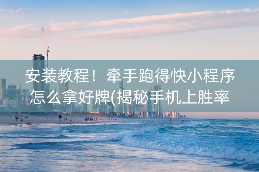 安装教程！牵手跑得快小程序怎么拿好牌(揭秘手机上胜率到哪调)
