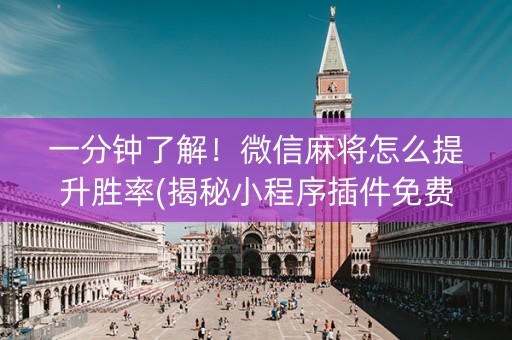 一分钟了解！微信麻将怎么提升胜率(揭秘小程序插件免费)