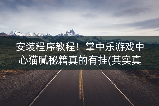 安装程序教程！掌中乐游戏中心猫腻秘籍真的有挂(其实真的确实有挂)