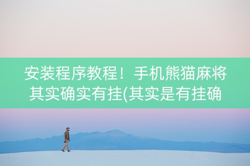 安装程序教程！手机熊猫麻将其实确实有挂(其实是有挂确实有挂)
