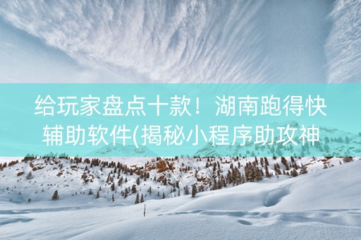 给玩家盘点十款！湖南跑得快辅助软件(揭秘小程序助攻神器)