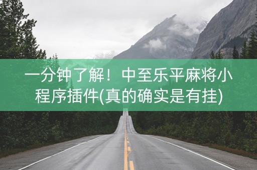 一分钟了解！中至乐平麻将小程序插件(真的确实是有挂)