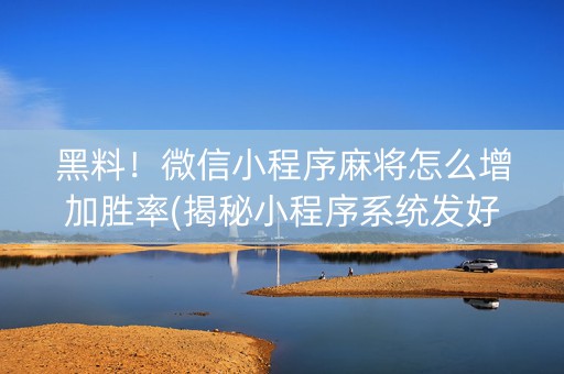 黑料！微信小程序麻将怎么增加胜率(揭秘小程序系统发好牌)