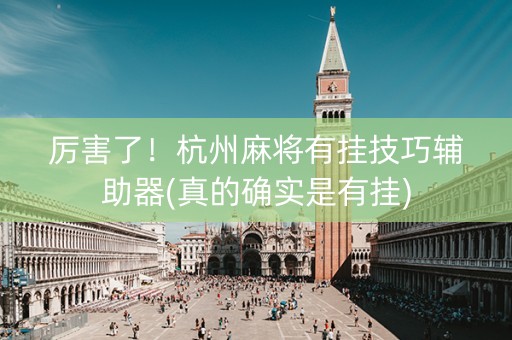 厉害了！杭州麻将有挂技巧辅助器(真的确实是有挂)