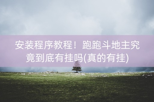 安装程序教程！跑跑斗地主究竟到底有挂吗(真的有挂)