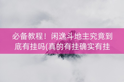 必备教程！闲逸斗地主究竟到底有挂吗(真的有挂确实有挂)