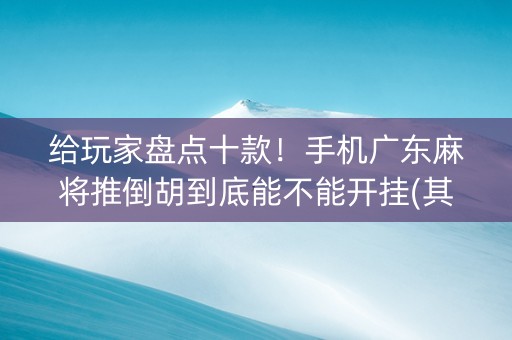 给玩家盘点十款！手机广东麻将推倒胡到底能不能开挂(其实确实有挂)