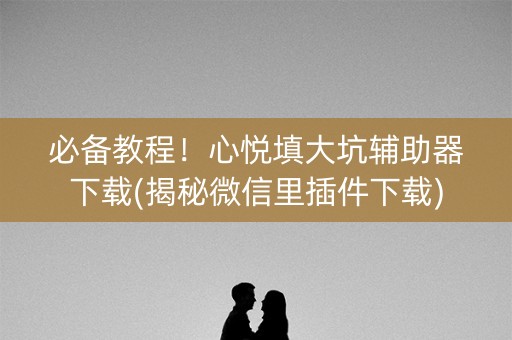 必备教程！心悦填大坑辅助器下载(揭秘微信里插件下载)