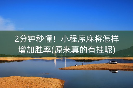 2分钟秒懂！小程序麻将怎样增加胜率(原来真的有挂呢)